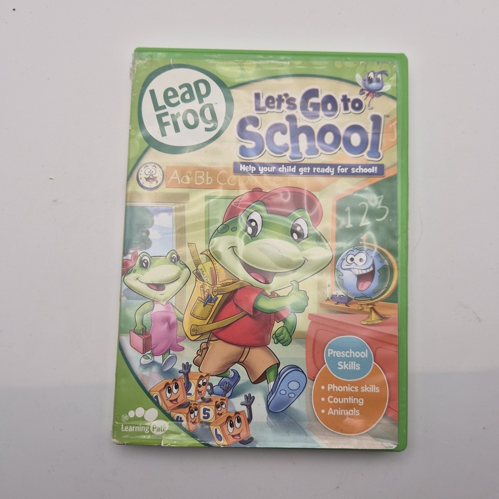 LeapFrog Let's Go to School DVD 2009 Preschool Learning Phonics Counting Ages...